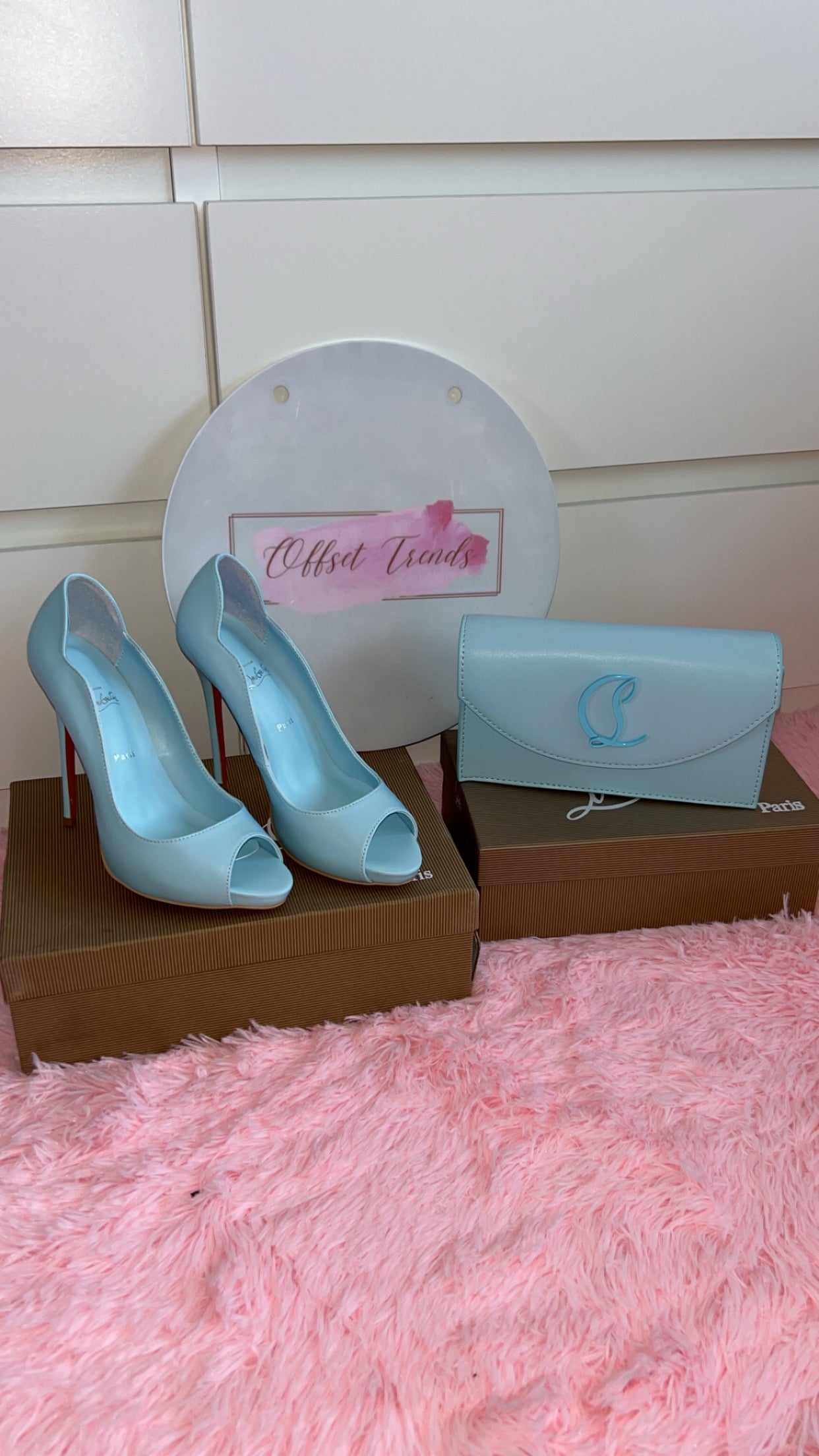 Blue Heel&Bag Set