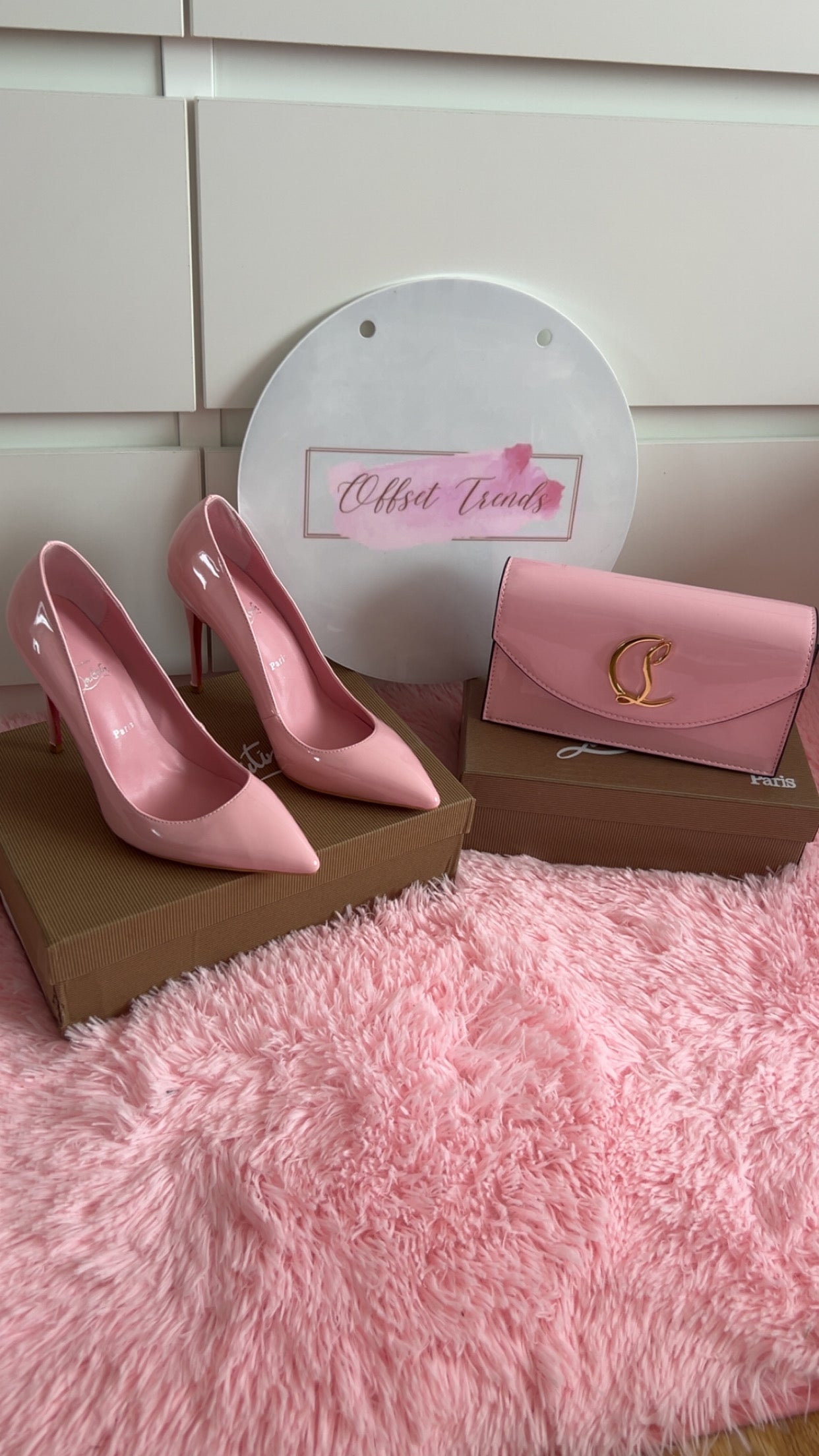 Pink Heel&Bag Set