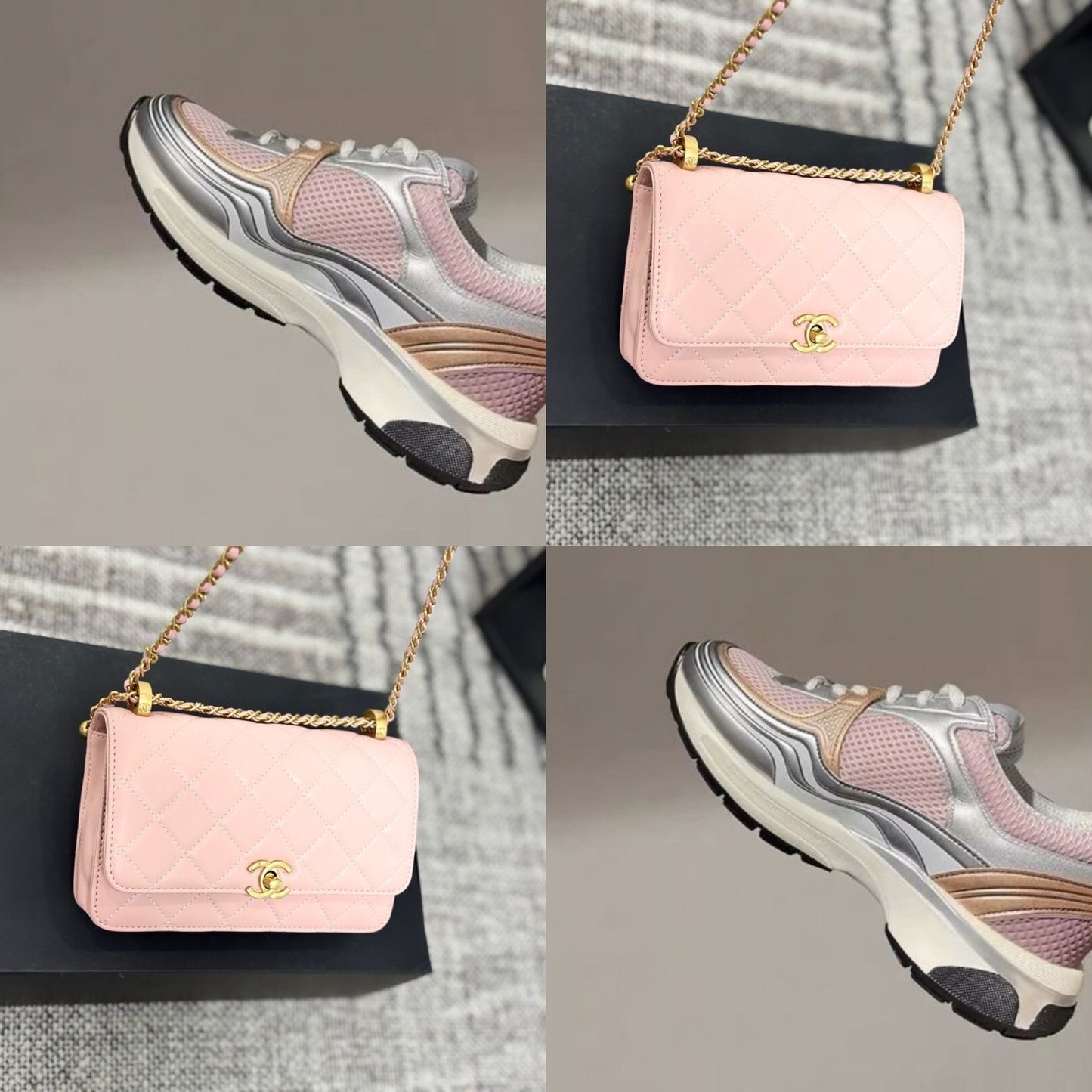 Pink Trainers&Bag Set