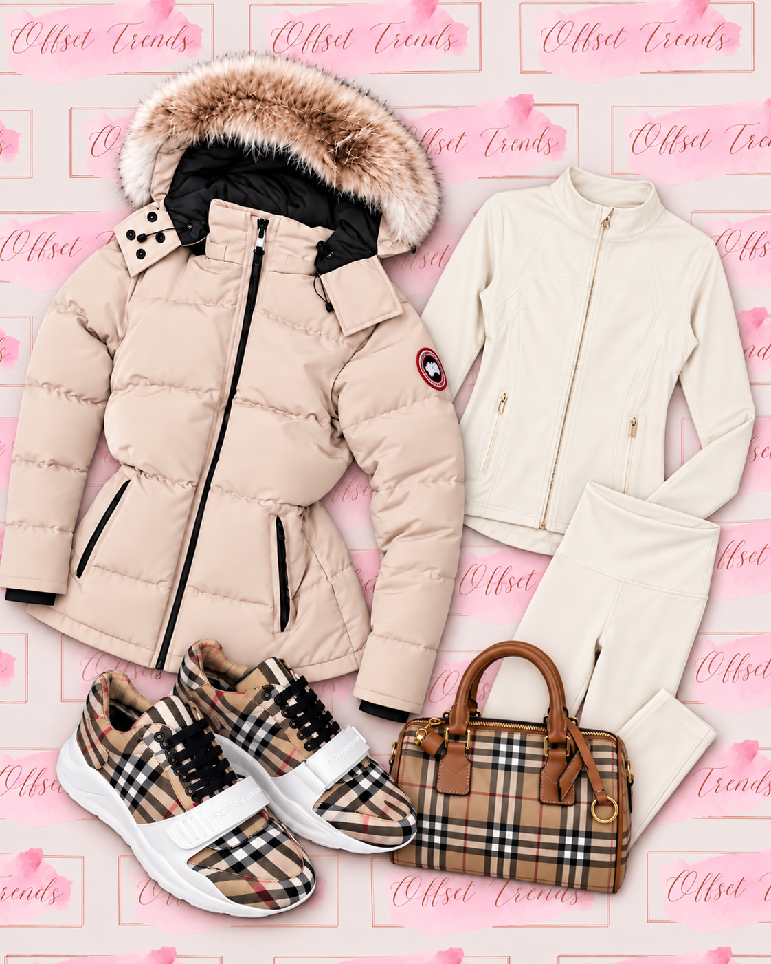 Lulu&Coat&Trainer&Small Bag Combo