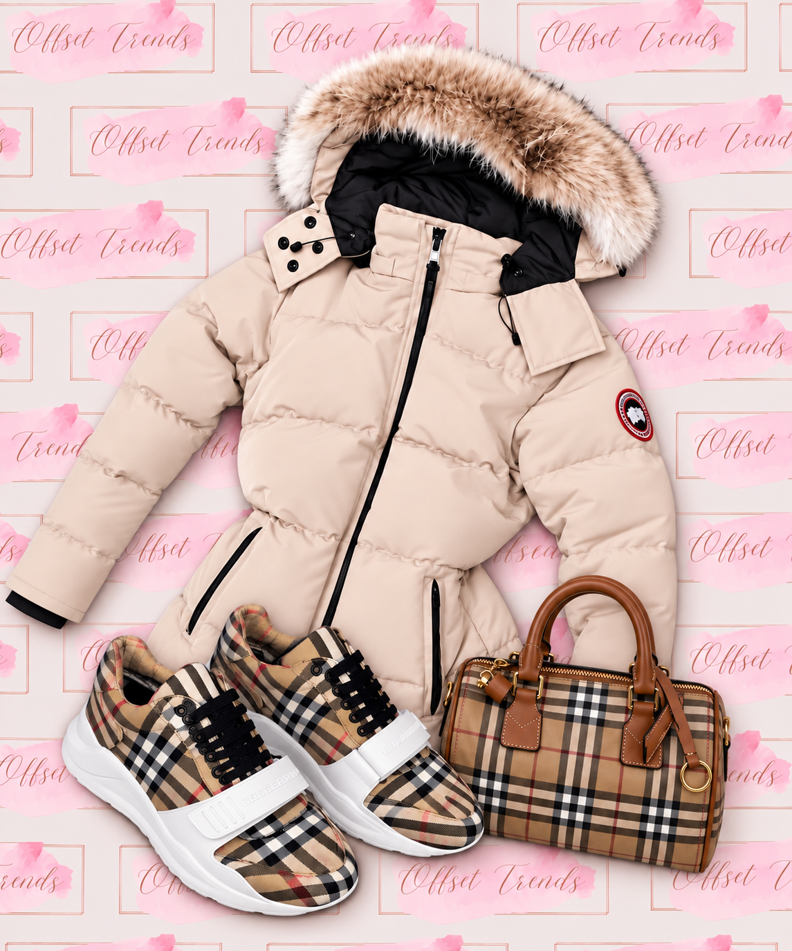 Coat&Trainer&Small Bag Combo