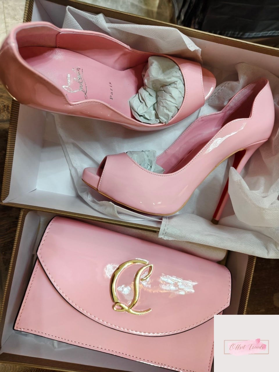 Pink Heel&Bag Set