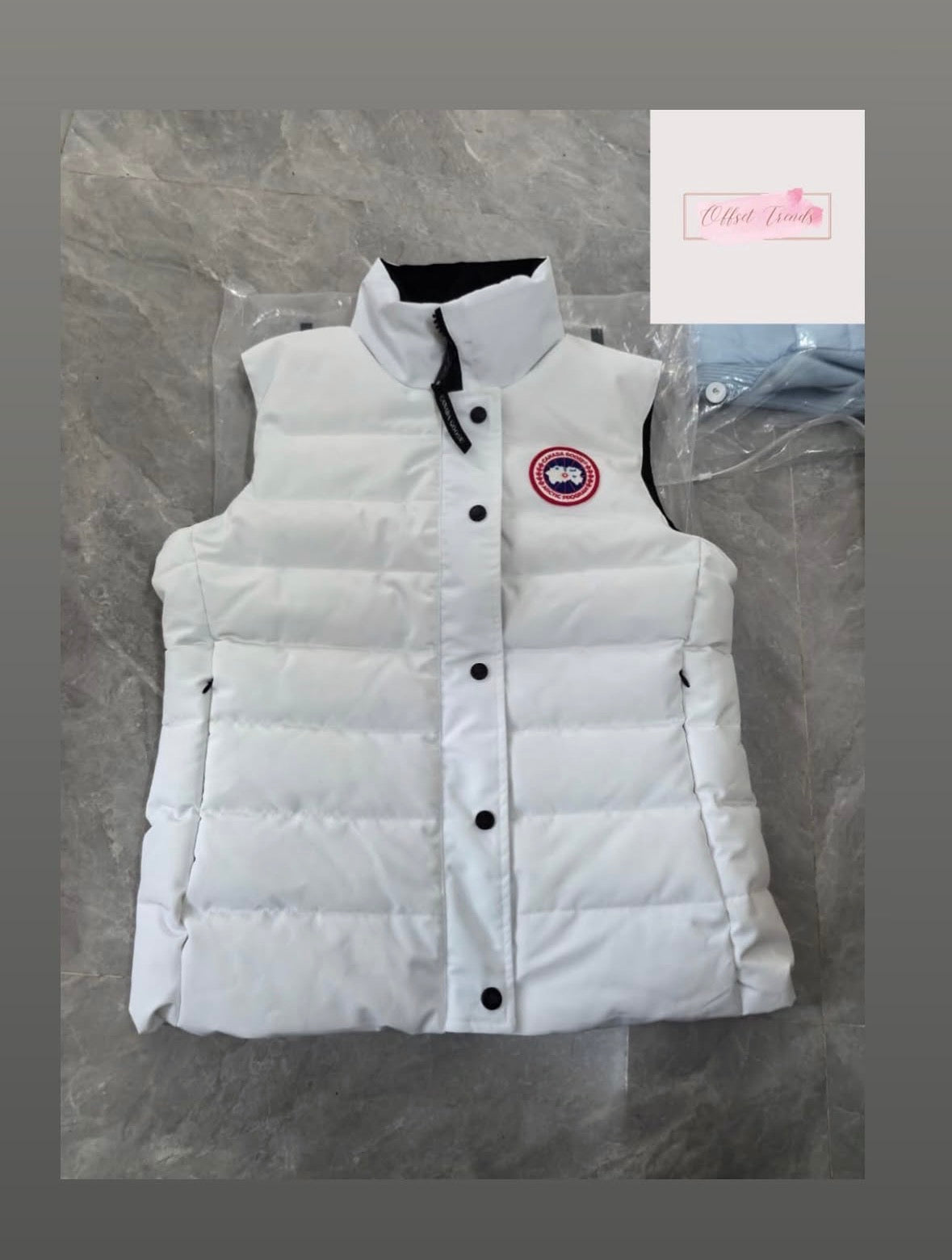 Womens White Gilet