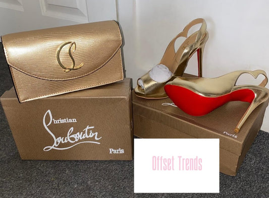 Gold Heel&Bag Set