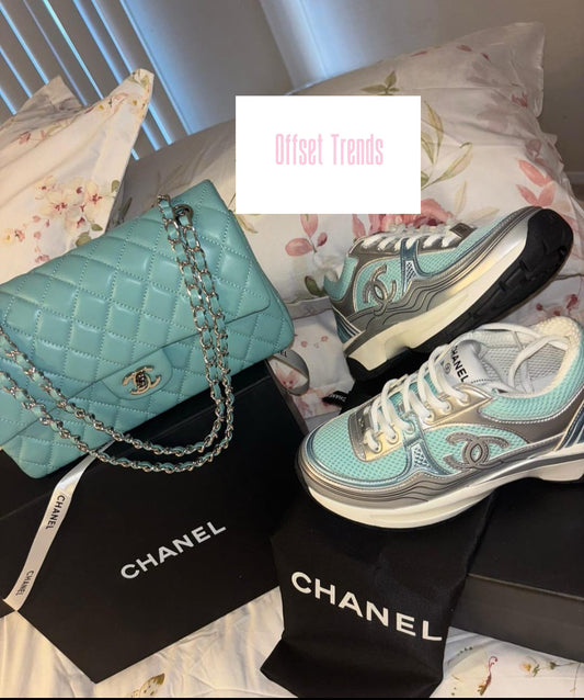 Blue Trainers&Bag Set