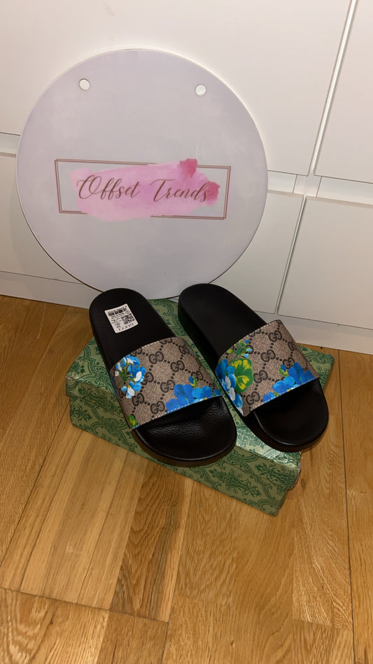 Blue Floral Sliders