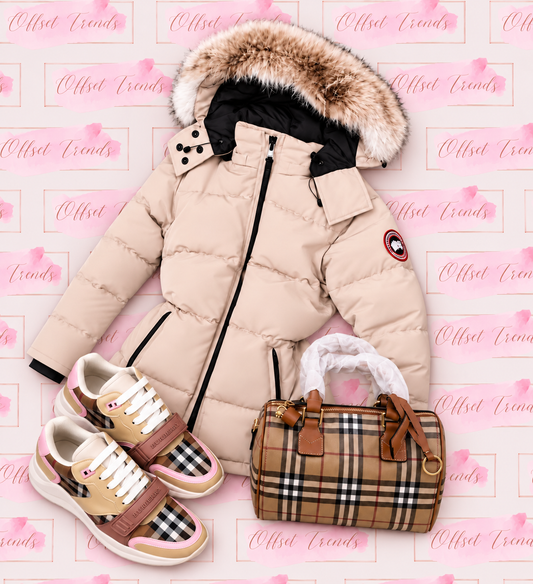 Coat&Trainer&Medium Bag Combo