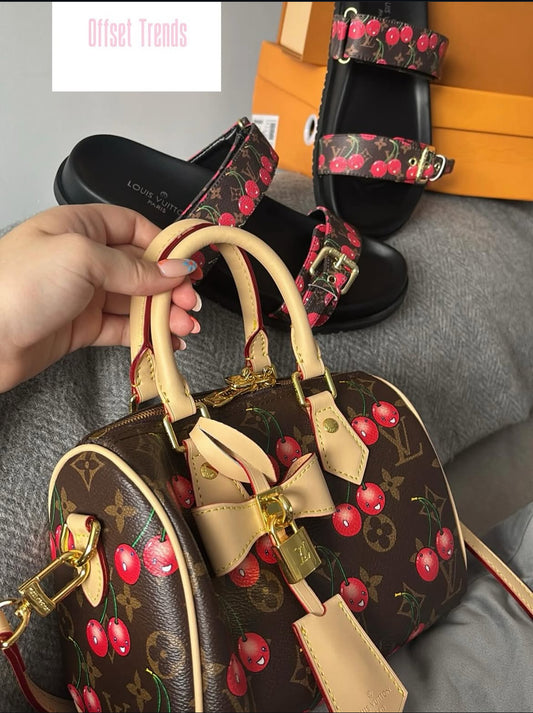 Cherry Sandals&Bag