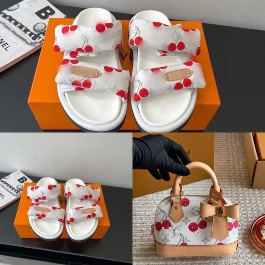 White Cherry Slider&Bag Set