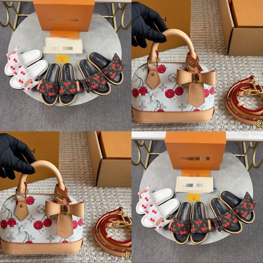 White Cherry Slider&Bag Set