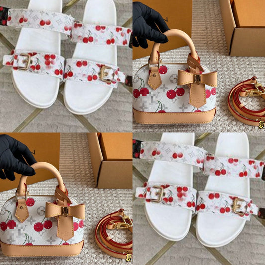 White Cherry Slider&Bag Set