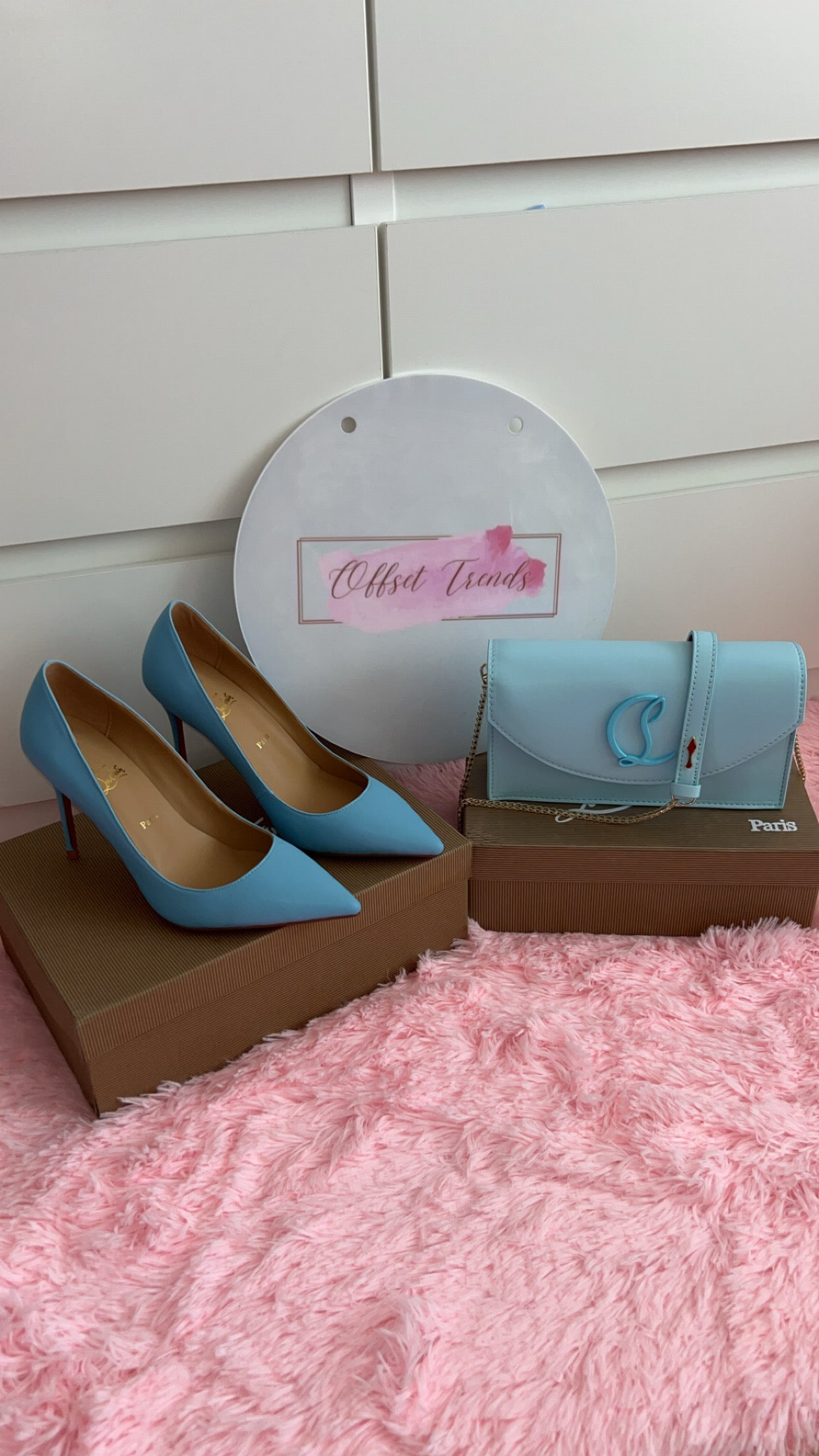 Blue Heel&Bag Set