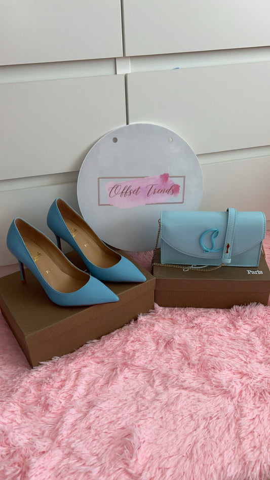 Blue Heel&Bag Set
