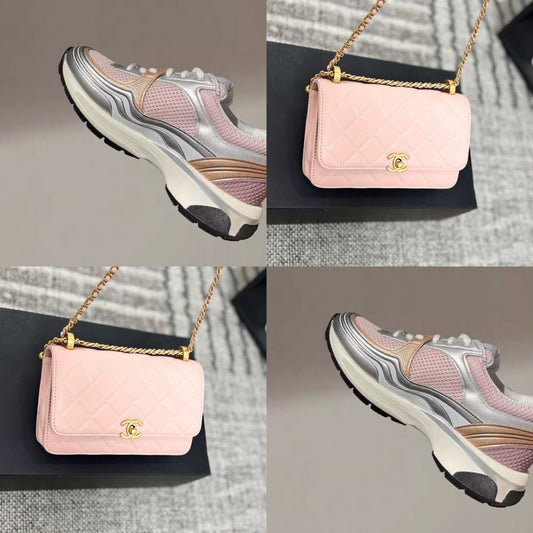 Pink Trainers&Bag Set