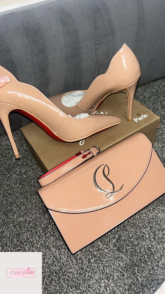 Nude Heel&Bag Set