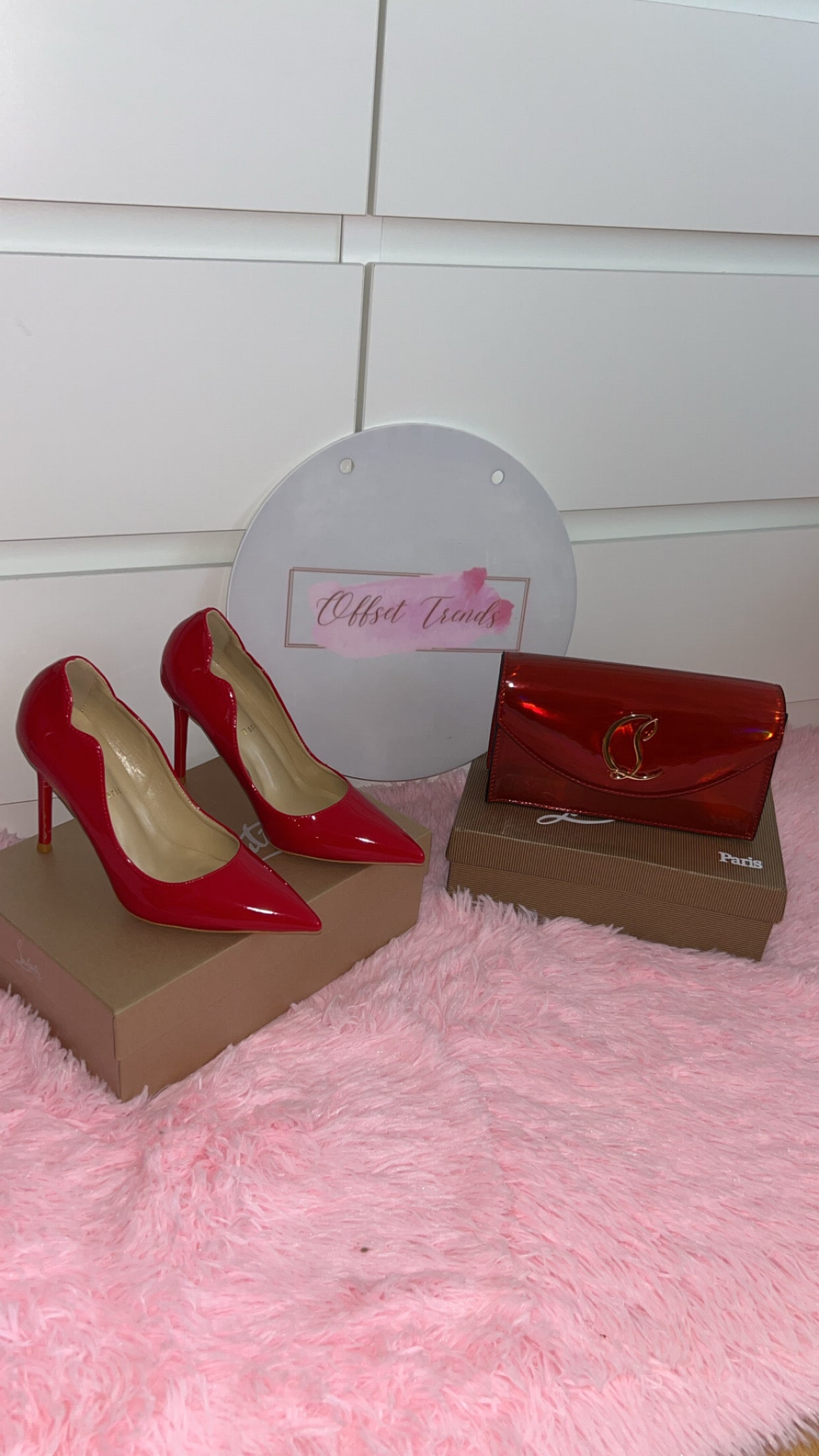 Red Heel&Bag Set