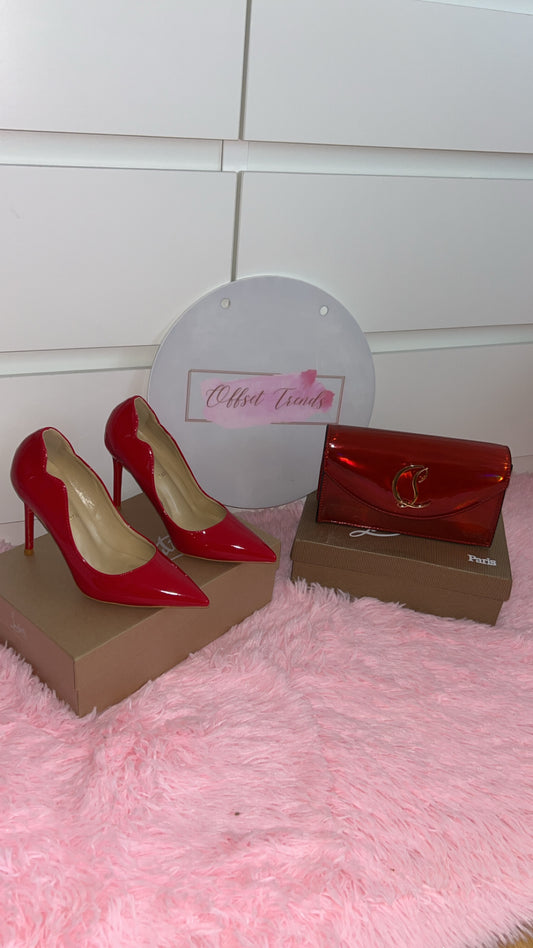 Red Heel&Bag Set