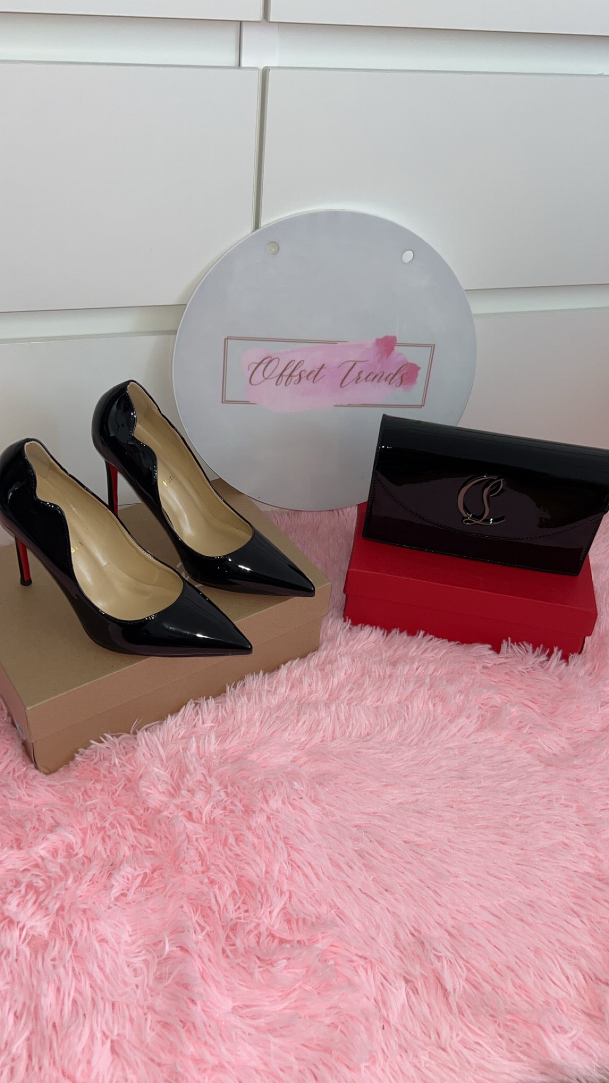Black Heel&Bag Set