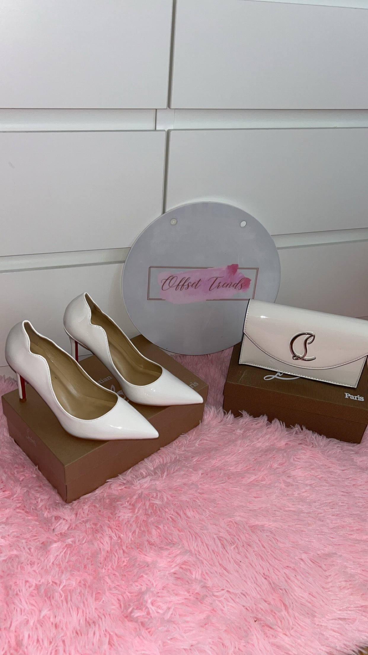 White Heel&Bag Set