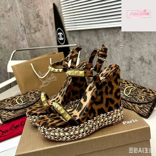 Leopard Print Bag&Heel Set